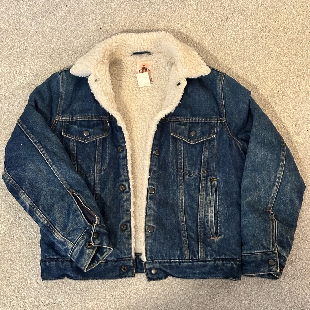 Blue Denim Jean Jacket with Sherpa Lining